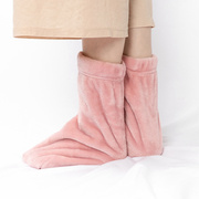 冬季法兰绒保x暖袜套宽松睡眠袜女睡觉穿的袜子珊瑚绒暖脚睡袜脚