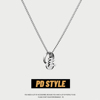 PDSTYLE 设计感姓氏字母哥特文情侣项链男女钛钢高街吊坠毛衣链潮