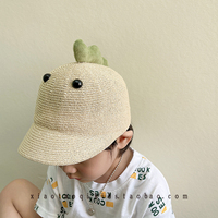 宝宝帽子夏季可爱超萌卡通，恐龙儿童遮阳草帽男童鸭舌帽2-6岁韩版