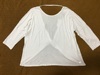 西班牙快时尚品牌白色中袖莫代尔，宽松t恤设计感扭结