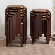 餐桌椅2023实木餐椅可叠放凳子家用椅，子木椅子出租房用客厅木