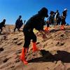 沙漠防沙鞋套徒步行走专用沙漠，用沙漠里穿的鞋套全包走沙漠防