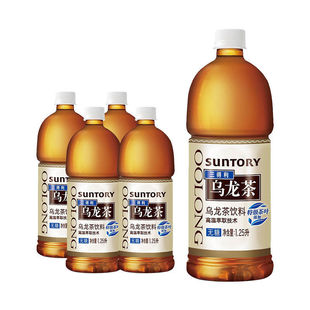 三得利乌龙茶1.25L*4瓶大瓶家用休闲乌龙茶饮料