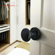 隐形门球形把手欧式黑色，隐藏单孔拉手卧室家用门锁