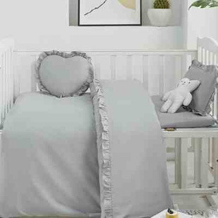婴儿床上用品纯棉宝宝床围床单被套件夏季新生儿床围帏防撞
