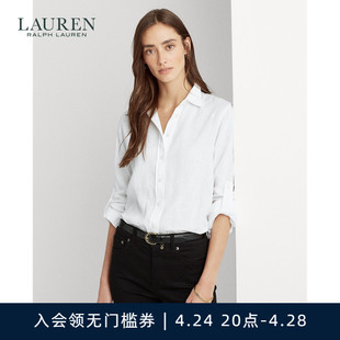 Lauren/拉夫劳伦女装 经典款亚麻布衬衫RL60308