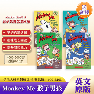 搞笑桥梁书Monkey Me猴子男孩英文原版从头笑到尾调皮猴大树系列儿童章节桥梁书 Scholastic Branches小学生英文课外阅读