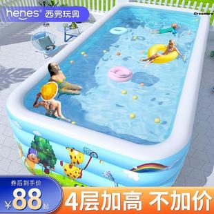 。儿童充气游泳池加厚大人小孩宝宝婴儿泳池家用大型水池男女孩玩