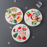 圣诞节翻糖蛋糕装饰硅胶模具圣诞树麋鹿拐杖造型卡通磨具巧克力模