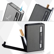 速发烟盒火机20支香烟盒，轻薄二合一可充气充电防风烟盒粗烟烟壳