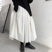 山本暗黑风设计感蓬蓬裙，多层网纱内衬，2024春季白色半身裙女设计感