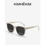 kimhekim眼镜白色板材字母，墨镜女潮ins风小众，网红太阳镜2023