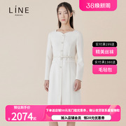 LINE女装冬季通勤OL风收腰系带气质职业连衣裙NWOPNJ0700