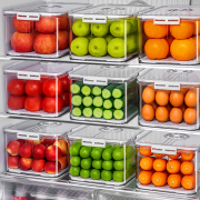 日本冰箱收纳盒保鲜盒食品级盒子密封整理神器水果冷冻专用储物盒