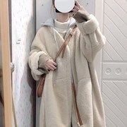 2022年羊羔毛棉衣棉袄秋冬女装韩版宽松中长版加厚棉服外套女