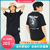 2021春夏coralian可莱安韩国休闲上装男女同，款地球黑色短袖t恤