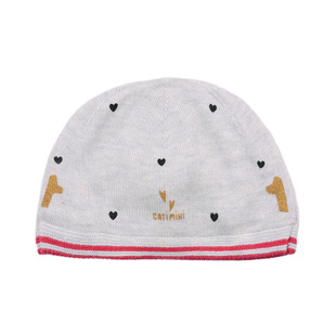 C425 法羊毛混加绒厚男女童婴幼儿胎帽保暖针织小童儿童毛线帽子