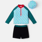儿童泳衣裤2-5岁男童分体，泳衣长袖男孩游泳衣套装，3岁宝宝防晒泳装