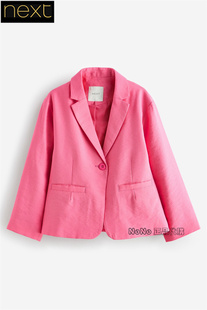 英国next亲子女大童粉红色，西装外套通勤小西服外套d67-317