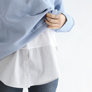 T41韩国女装纯棉拼接层次打造无袖圆领春夏秋冬衬衫背心条纹