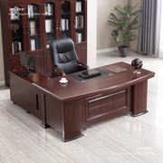 办公桌老板桌简约现代总裁，桌老板办公桌大班台，办公桌椅组合一整套