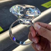 七夕情人节送女友老婆，创意搞笑超大钻石，戒指浪漫生日礼物求婚