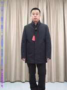 兔毛胆中长款尼克服男普洛克，24冬黑色，商务休闲水貂领皮草