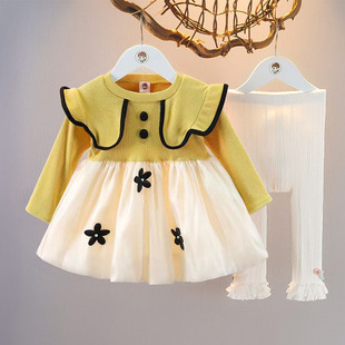 婴儿童装女宝宝秋季连衣裙，洋气公主裙两件套装1-3岁秋装2女童衣服