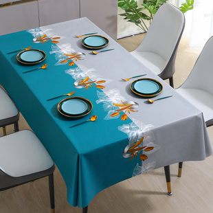 桌布免洗防水防油防烫餐桌，台布桌垫茶几垫长方形客厅pvc家用餐布