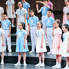 儿童合唱服装演出服男女童，礼服中小学生表演朗诵纱裙大合唱团