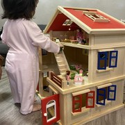 女孩小屋别墅公主房子，儿童房玩具屋，木制过家家玩具益智大型娃娃家