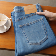 正品Calvin Klein浅蓝色CK JEANS男款水洗直筒牛仔裤新品40TM748