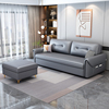 欧式简易多功能两用可折叠沙发床小户型客厅科技布单双人推拉储物