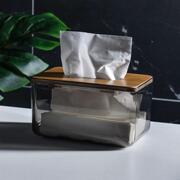 日式竹木纸巾盒客厅茶几简约抽纸盒餐巾纸盒家用纸抽盒家居卷纸筒