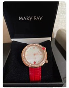 玫琳凯闪光新星奢华魅力，水晶女表26周年零售绩效奖红色水钻手表
