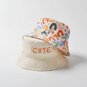 婴儿帽子春秋男宝宝渔夫帽，可爱纯棉儿童，防晒遮阳帽夏季女童双面帽