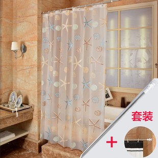 浴间peva塑料浴帘，防水浴室隔断帘子厚卫生间，洗澡防霉淋浴保暖挂帘