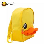 香港潮牌b.duck小黄鸭卡通双肩书包3D鸭嘴bduck儿童纯色帆布背包