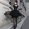 原创暗黑玫瑰lolita哥特风，少女洋装花嫁日常萝莉短袖，op蓬蓬连衣裙
