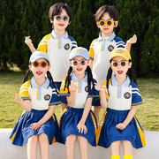 小学生校服套装春秋款，儿童班服一年级定制运动夏季短袖幼儿园园服