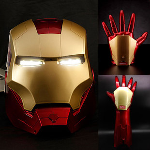 钢铁侠的头盔贾维斯盔甲可穿戴全身，变形儿童面具手套手臂男孩玩具