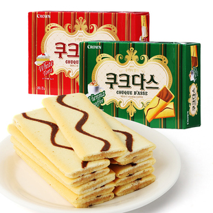 韩国进口零食品 可拉奥咖啡味 /奶油蛋卷代餐夹心蛋片饼干点心72g