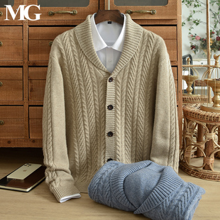 mc-graw2023加厚开衫100纯山羊绒，外套男针织衫冬季保暖毛衣