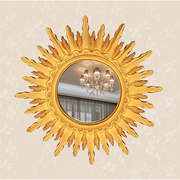 欧式太阳镜壁挂镜客厅，浴室装饰摆设玄关酒店，墙上挂饰装饰圆形镜子