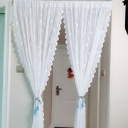 跨境曝款白色蕾丝窗纱，现代简约窗帘窗纱客厅，卧室窗帘成品