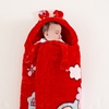 婴儿抱被儿童毯子外出防风带，帽披风宝宝睡袋，冬天包被斗篷加厚毛毯