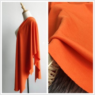 桔红色橙黄色四面弹力罗马布(罗马布)裙子裤子西装面料涤盖棉双面布料