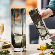 轻奢欧式玻璃花瓶透明创意，水培植物鲜干花，插花瓶客厅装饰家用摆件