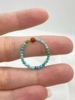 天然原矿绿松石戒指文玩串珠指环南红转运珠，小众个性尾戒玉石素圈