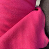 玫红色薄款细斜纹细织亮丝法兰呢布料，宽150厘米重400克